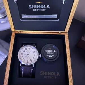 Stunning Shinola Men’s Watch complete set was purchased with a gift in mind.